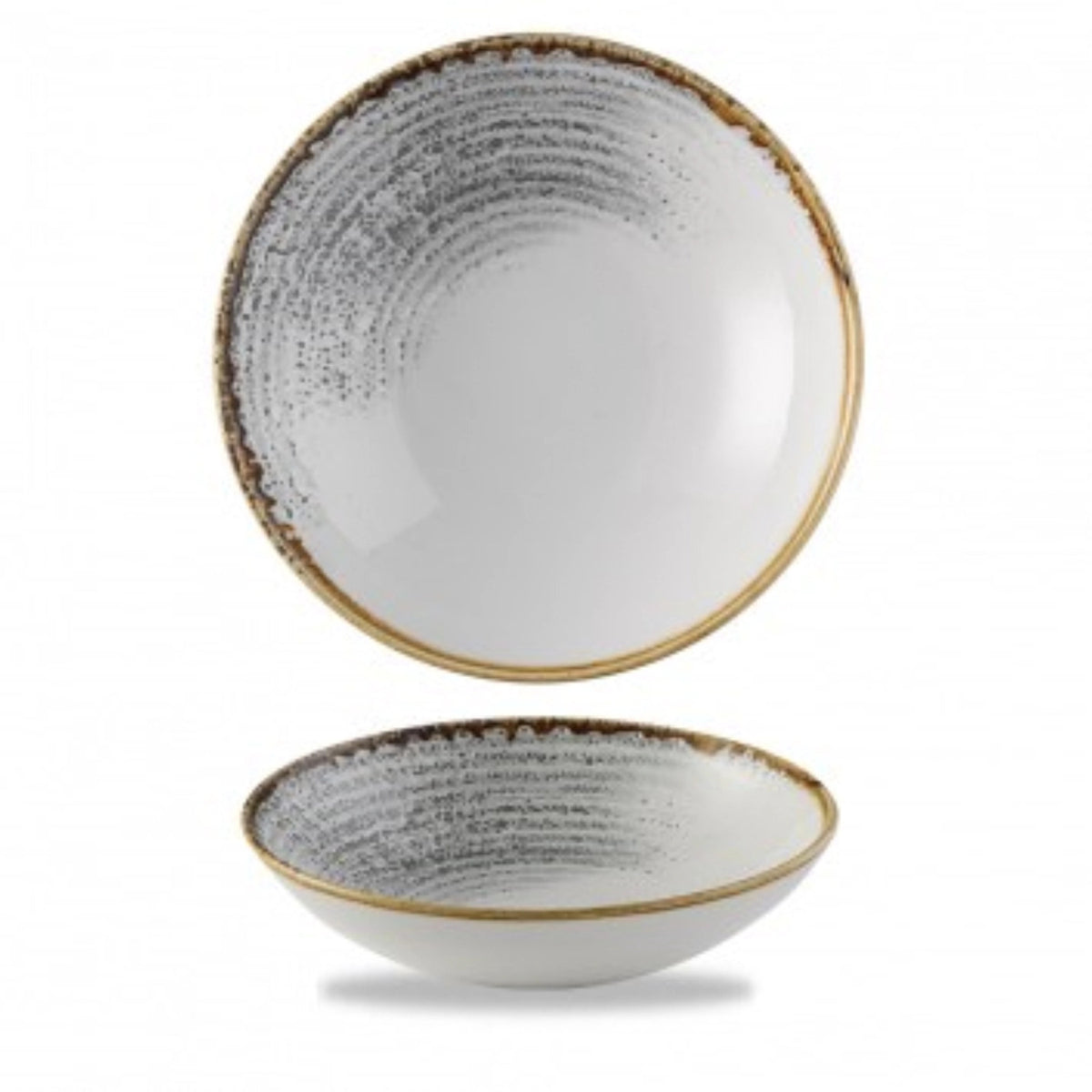 S.P. Homespun Accents Jasper Grey Coupe Teller tief 18.2cm in Silber präsentiert im Onlineshop von KAQTU Design AG. Teller ist von Churchill