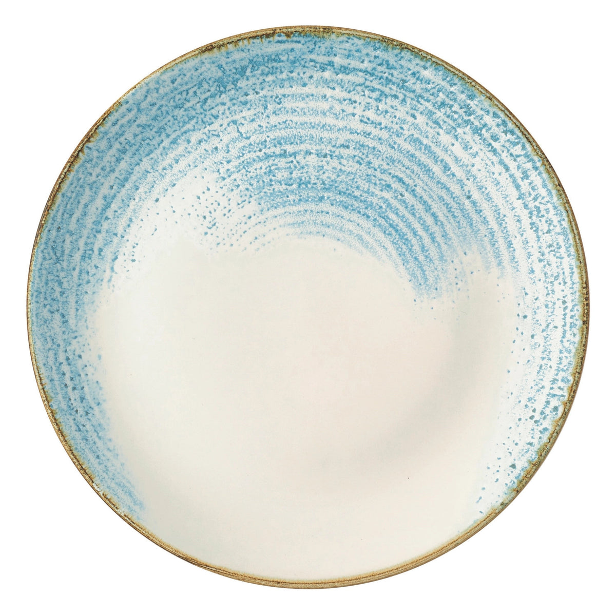 S.P. Homespun Accents Aquamarine Coupe Teller flach 26cm in Blau präsentiert im Onlineshop von KAQTU Design AG. Teller ist von Churchill