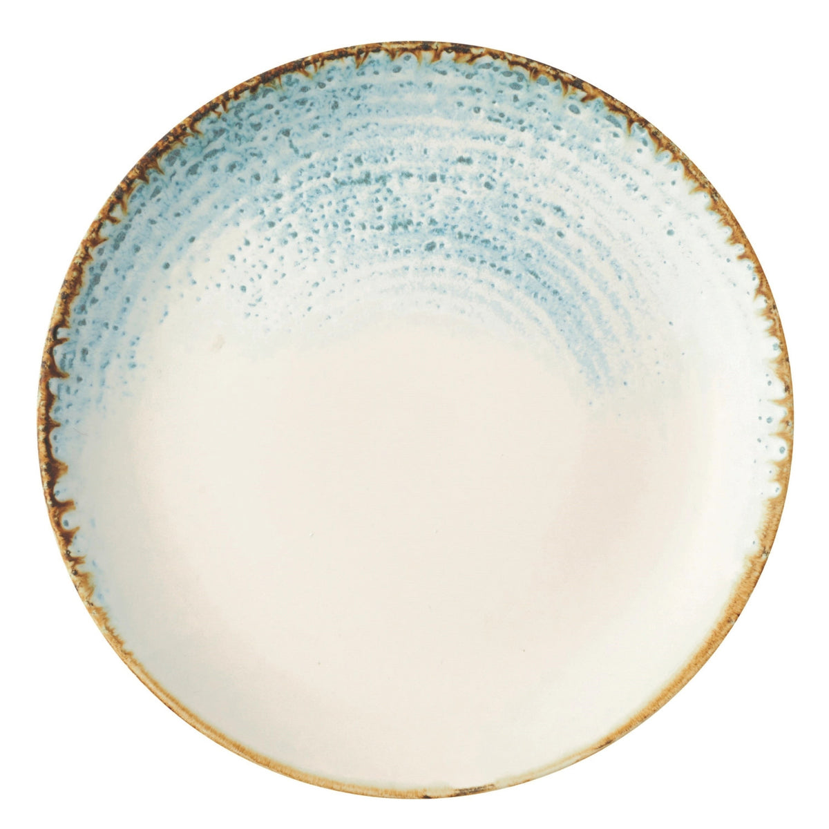 S.P. Homespun Accents Aquamarine Coupe Teller flach 21.7cm in Blau präsentiert im Onlineshop von KAQTU Design AG. Teller ist von Churchill