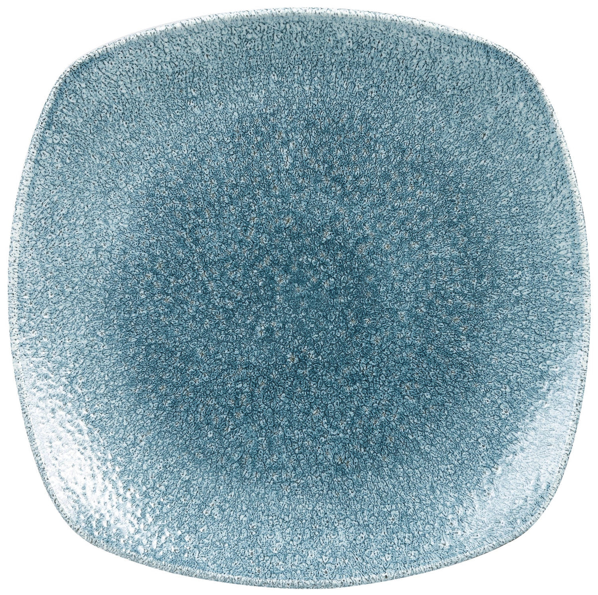 S.P. Raku Topaz Blue Teller quadratisch flach 25.2cm in Blau präsentiert im Onlineshop von KAQTU Design AG. Teller ist von Churchill