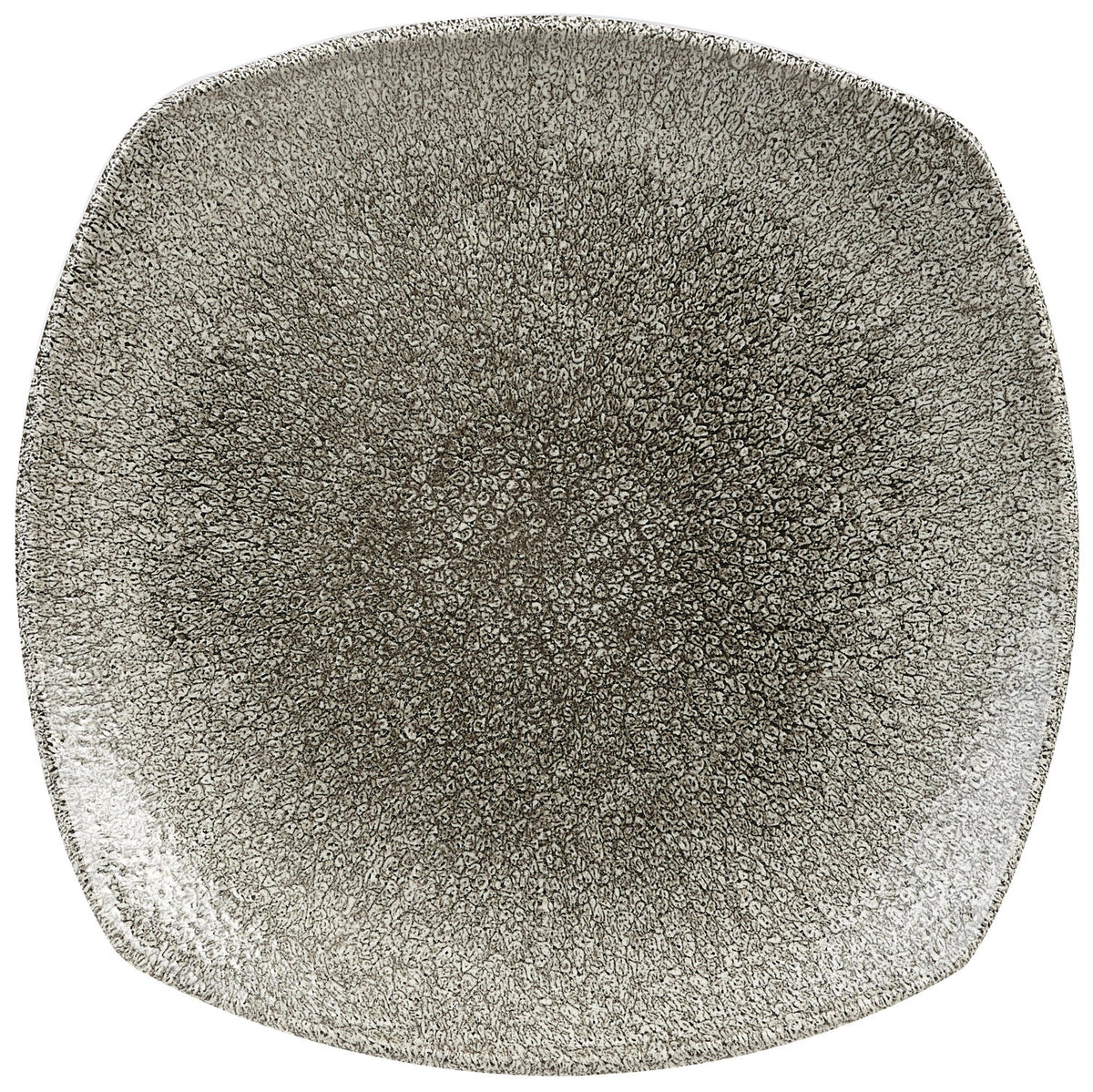 S.P. Raku Quartz Black Teller quadr. flach 21.5cm in Schwarz präsentiert im Onlineshop von KAQTU Design AG. Teller ist von Churchill