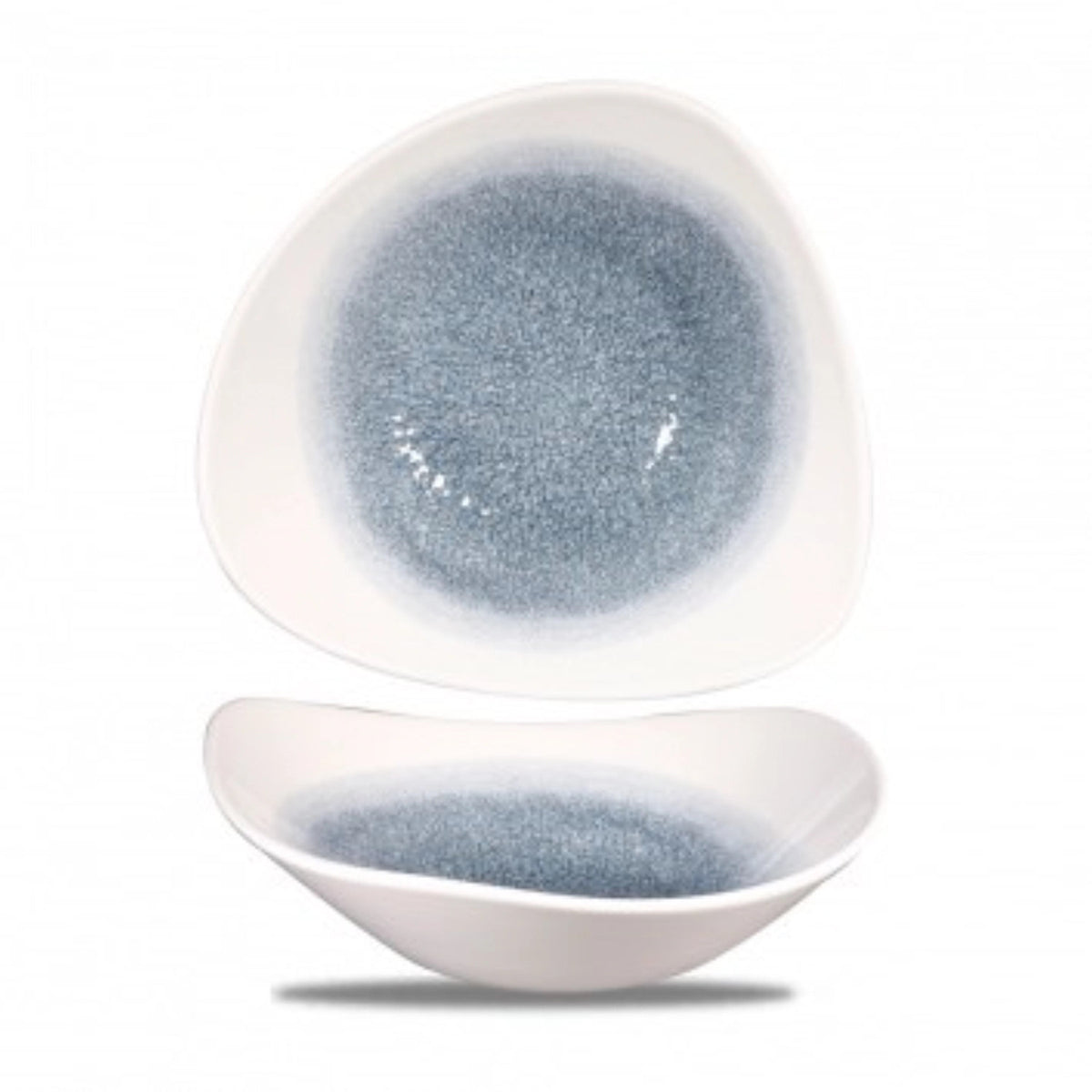 S.P. Raku Topaz Blue Teller tief 23.5cm, Organic in Blau präsentiert im Onlineshop von KAQTU Design AG. Teller ist von Churchill