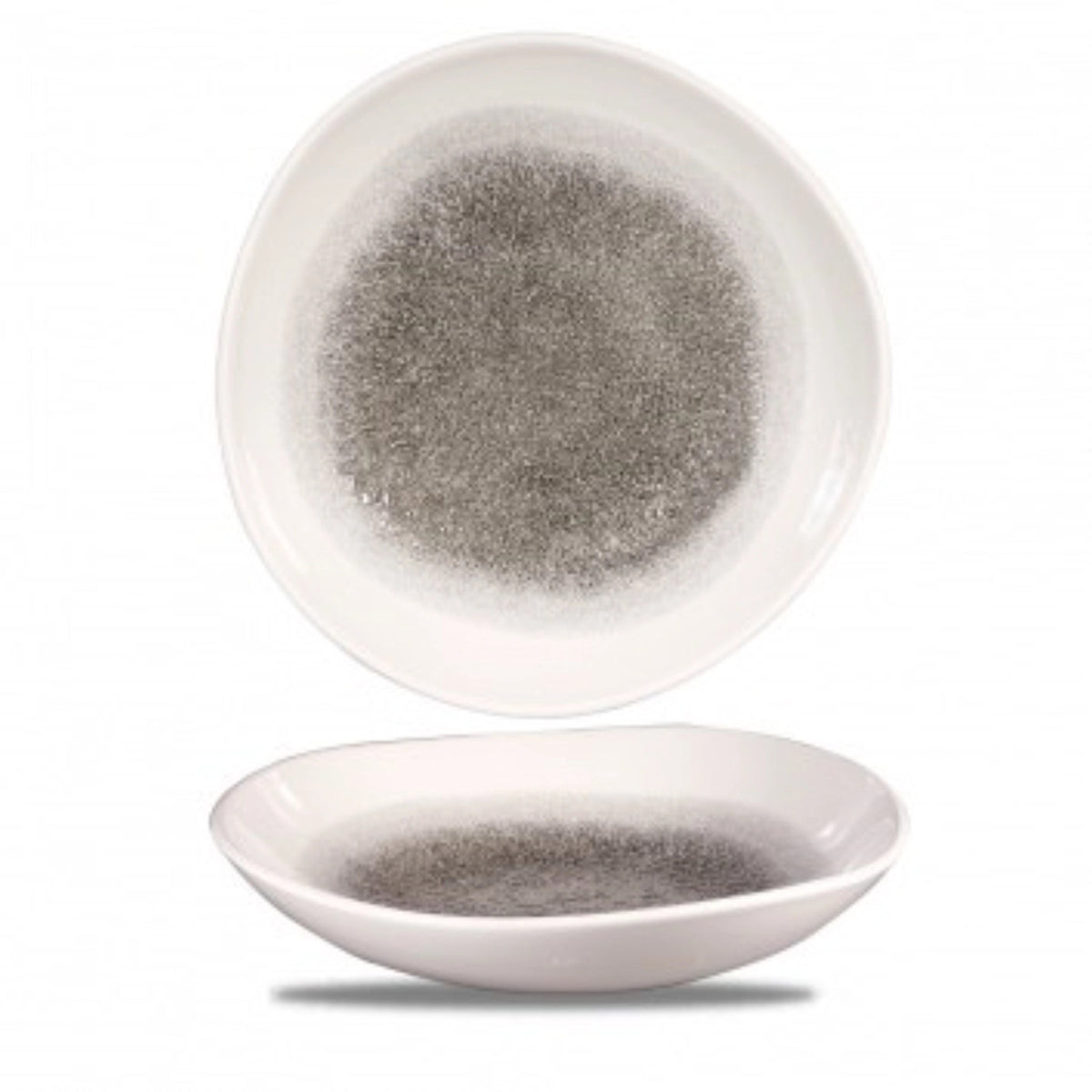S.P. Raku Quartz Black Organic Teller tief 25.3cm in Schwarz präsentiert im Onlineshop von KAQTU Design AG. Teller ist von Churchill
