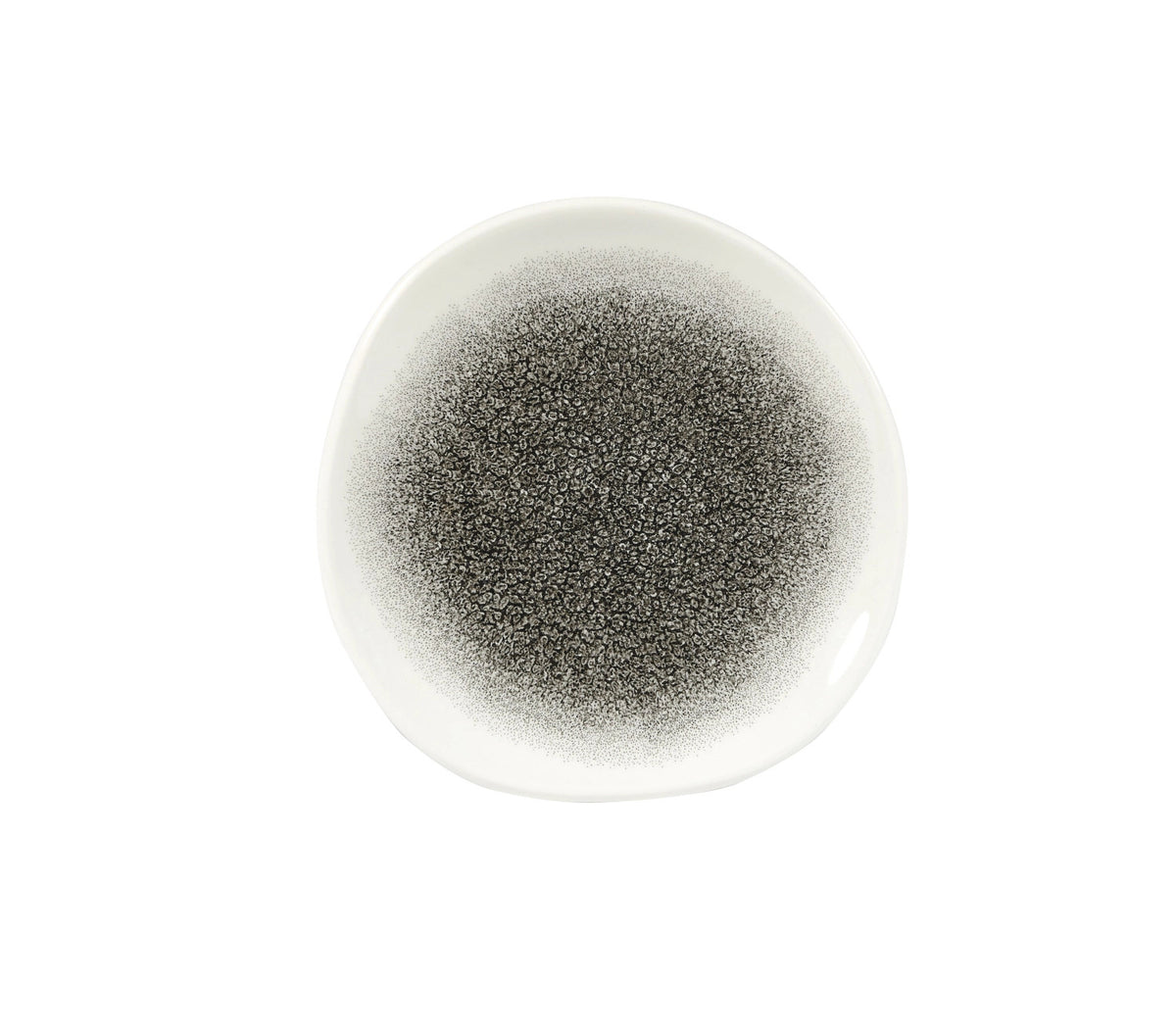 S.P. Raku Quartz Black /White Organic Teller flach 18.6cm in Schwarz präsentiert im Onlineshop von KAQTU Design AG. Teller ist von Churchill