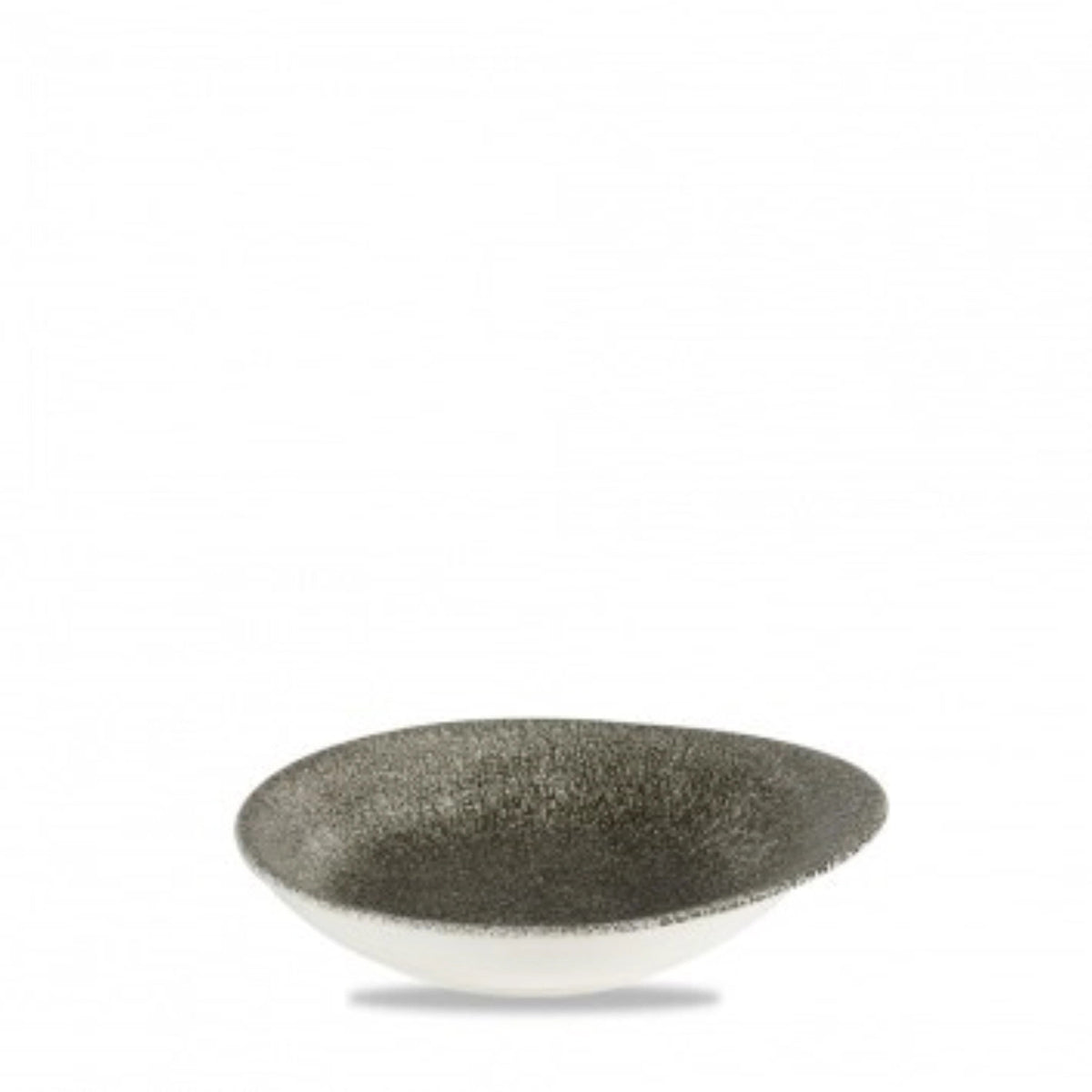 S.P. Raku Quartz Black Coupe Teller tief 16x14.5cm in Schwarz präsentiert im Onlineshop von KAQTU Design AG. Teller ist von Churchill
