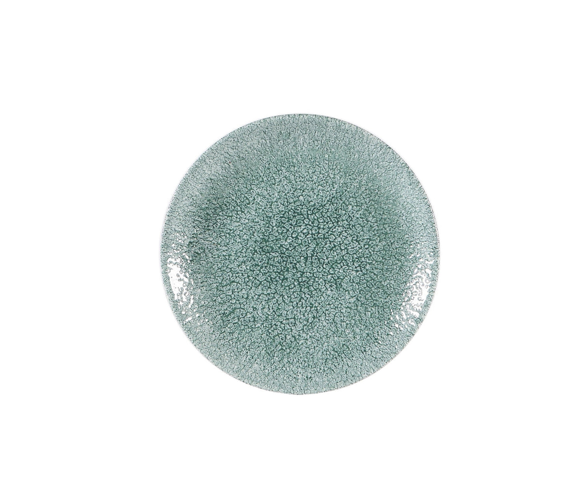 S.P. Raku Jade Green Organic Coupe Teller flach 18.6cm in Blau präsentiert im Onlineshop von KAQTU Design AG. Teller ist von Churchill