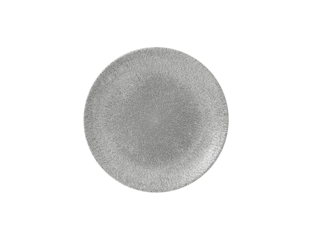 S.P. Raku Jasper Grey Coupe Teller flach 26cm in Grau präsentiert im Onlineshop von KAQTU Design AG. Teller ist von Churchill