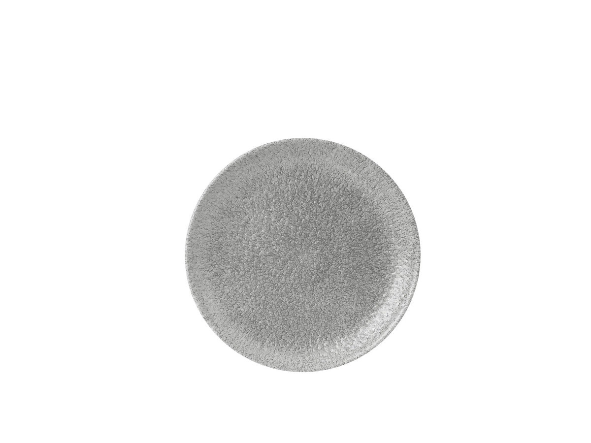 S.P. Raku Jasper Grey Coupe Teller flach 21.7cm in Silber präsentiert im Onlineshop von KAQTU Design AG. Teller ist von Churchill