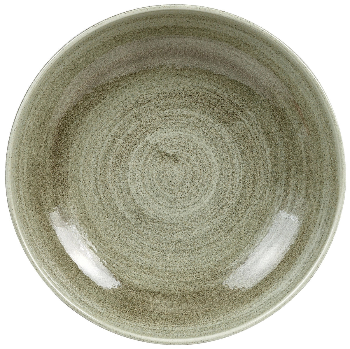 Stonecast Patina Burnished Green Coupe Teller tief 18.2cm in Grün präsentiert im Onlineshop von KAQTU Design AG. Teller ist von Churchill