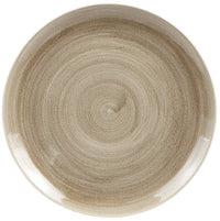 Stonecast patine antique taupe coupé plaque plate 28,8 cm