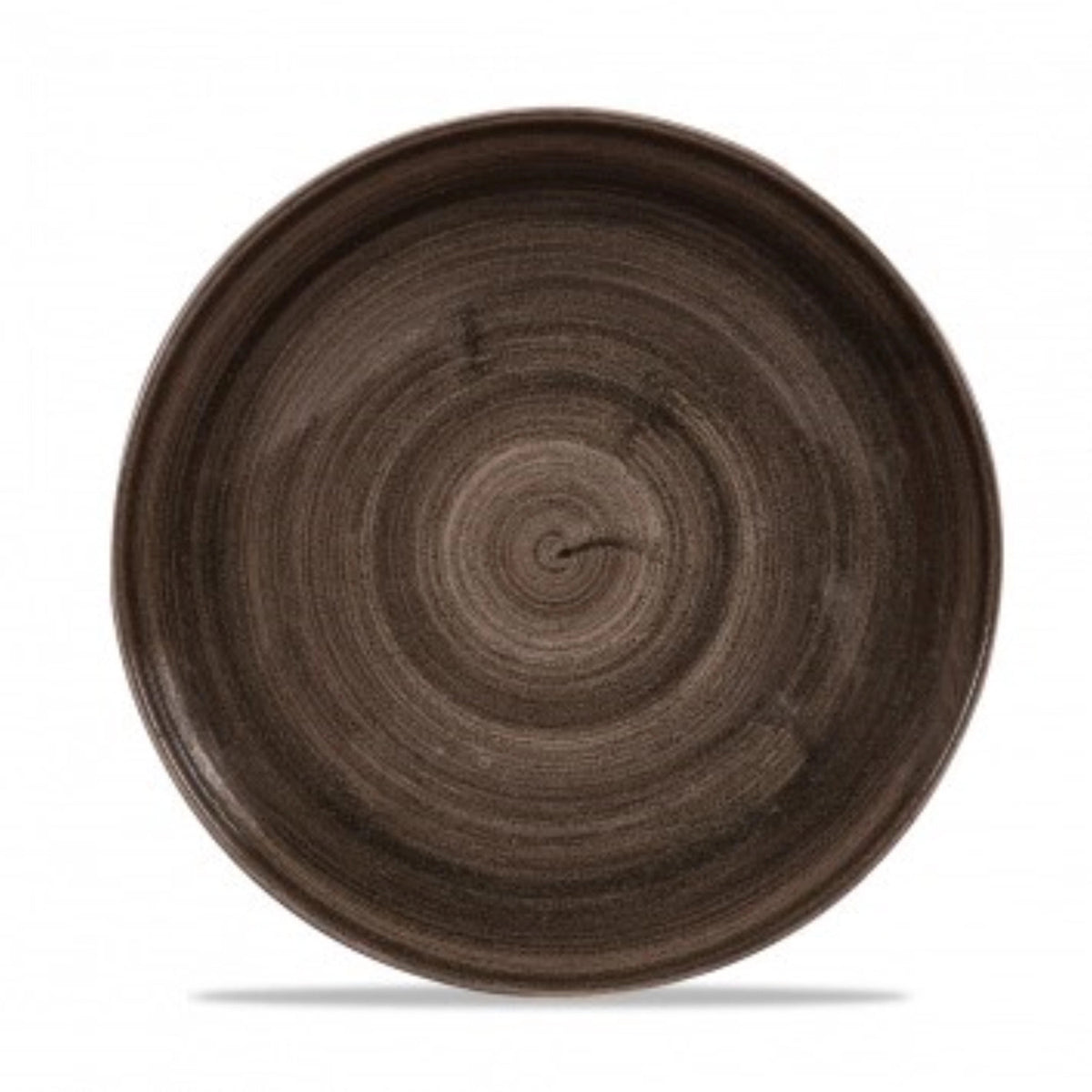 Stonecast Patina Iron Black Coupe Teller flach 21.7cm in Schwarz präsentiert im Onlineshop von KAQTU Design AG. Teller ist von Churchill