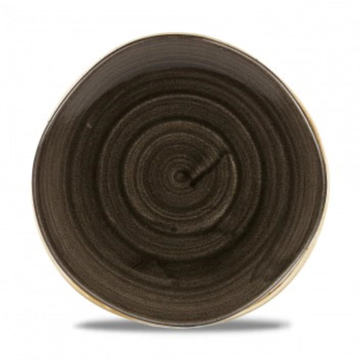 Stonecast Patina Iron Black Coupe Teller tief 25.3cm in Schwarz präsentiert im Onlineshop von KAQTU Design AG. Teller ist von Churchill