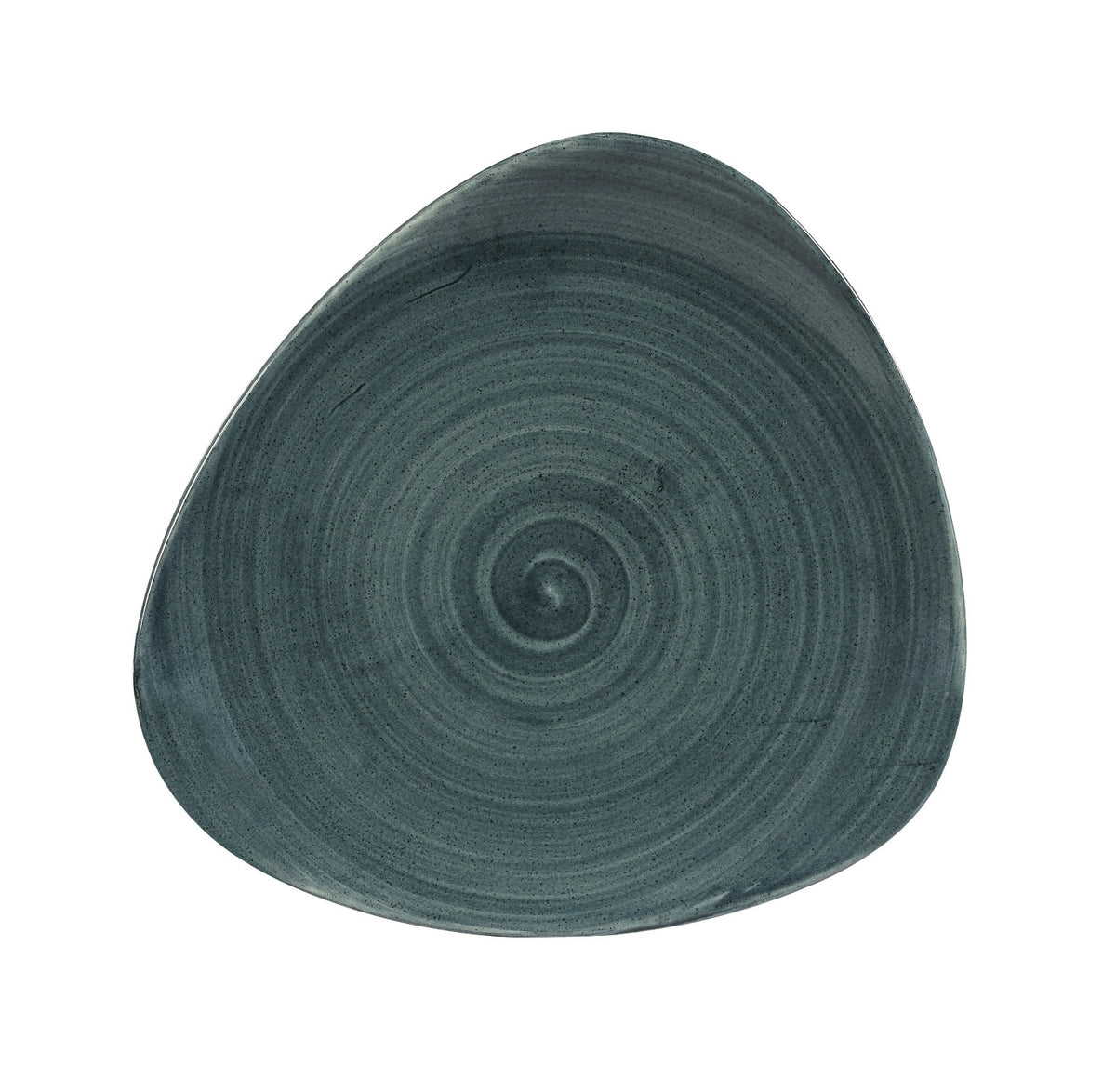 Stonecast Patina Rustic Teal Teller Triangel flach 22.9cm in Blau präsentiert im Onlineshop von KAQTU Design AG. Teller ist von Churchill