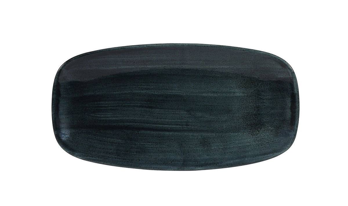Stonecast Patina Rustic Teal Platte rechteckig 29.8x15.3cm in Blau präsentiert im Onlineshop von KAQTU Design AG. Platte ist von Churchill