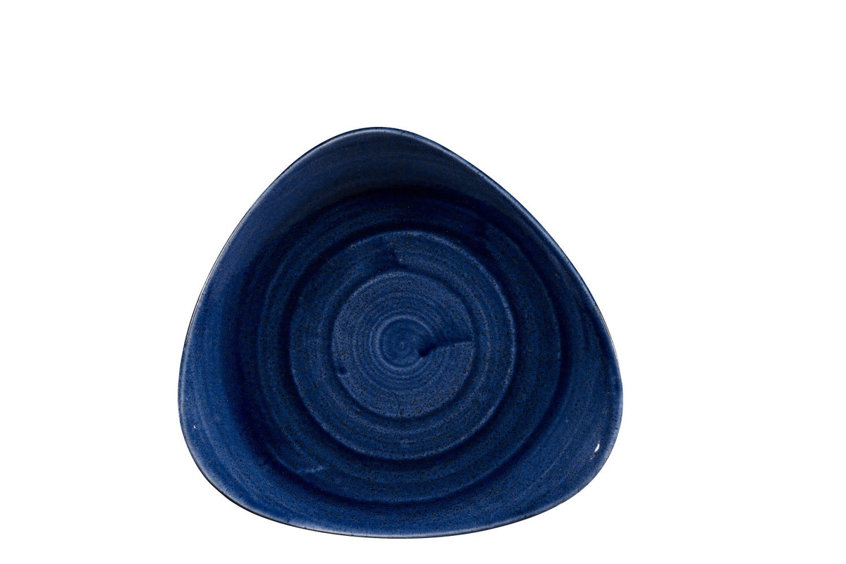 Stonecast Patina Cobalt Blue Triangel Teller flach 22.9cm in Blau präsentiert im Onlineshop von KAQTU Design AG. Teller ist von Churchill