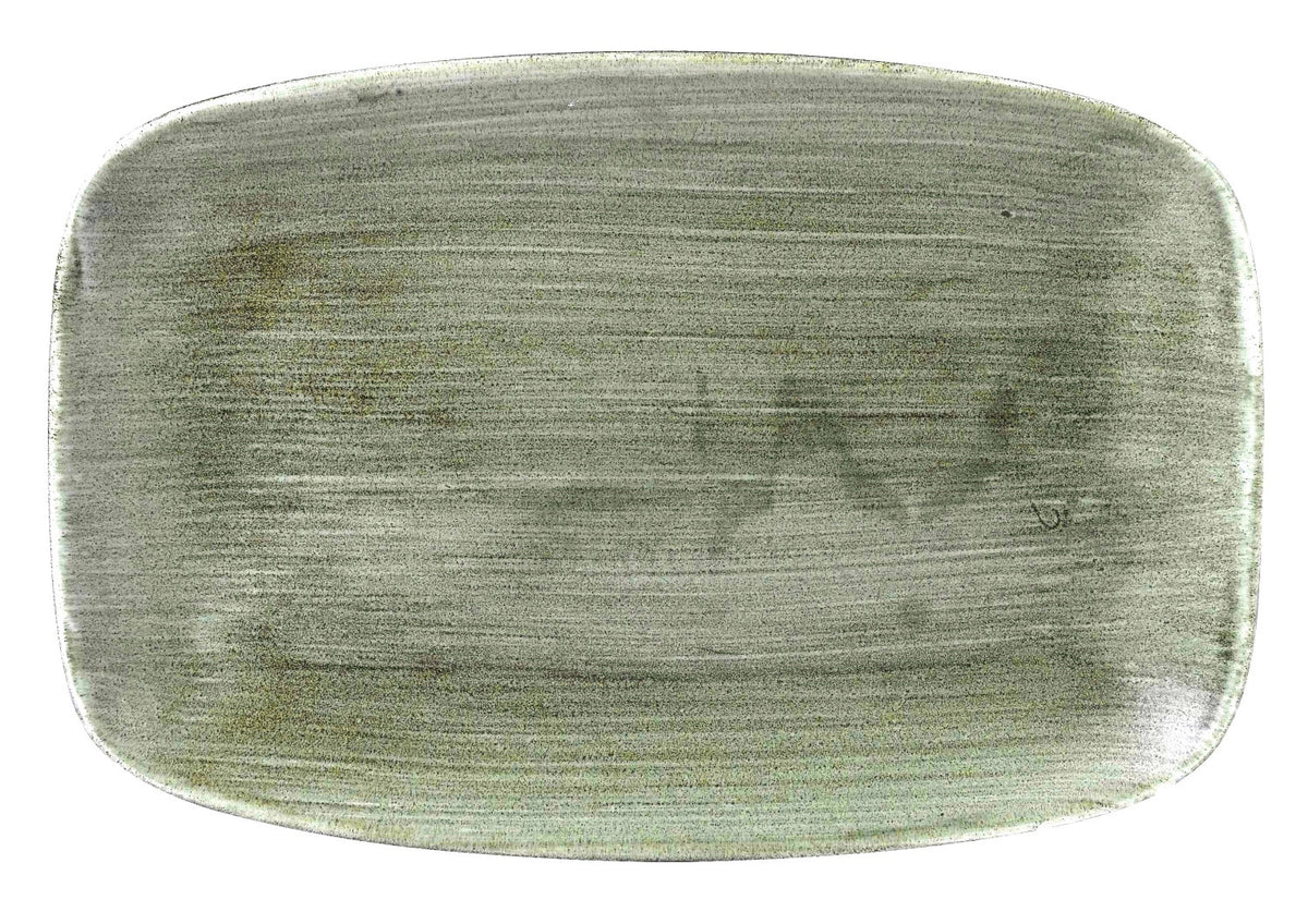 Stonecast Patina Burnished Green Platte rechteckig 30x19.9 in Grün präsentiert im Onlineshop von KAQTU Design AG. Platte ist von Churchill