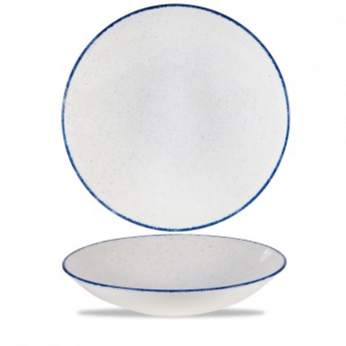 Stonecast Hints Indigo Blue Coupe Teller tief 38.5cm in Blau präsentiert im Onlineshop von KAQTU Design AG. Teller ist von Churchill