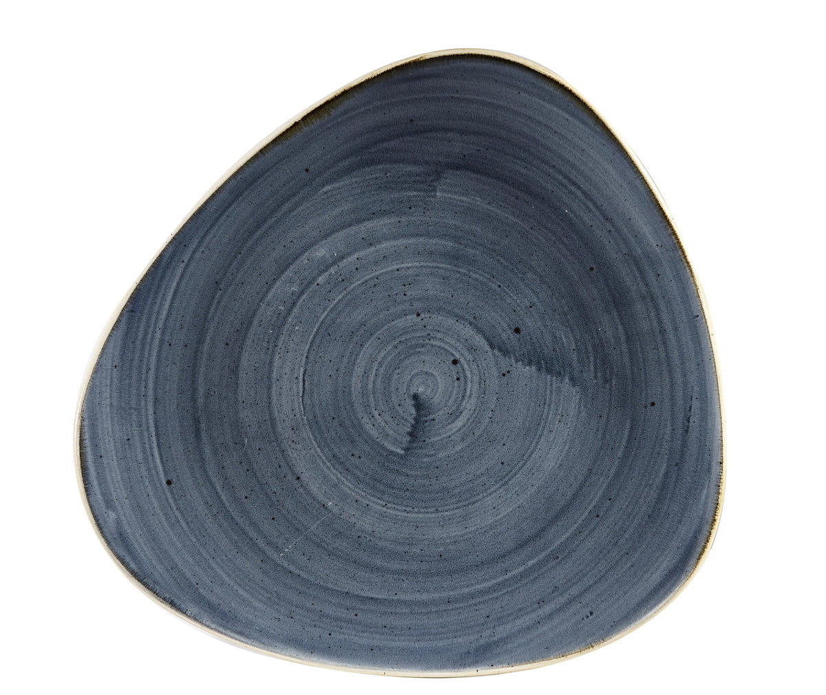 Stonecast Blueberry Triangel Teller flach 26.5cm in Blau präsentiert im Onlineshop von KAQTU Design AG. Teller ist von Churchill