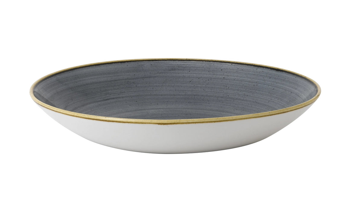 Stonecast Blueberry Coupe Teller tief 31cm in Blau präsentiert im Onlineshop von KAQTU Design AG. Teller ist von Churchill