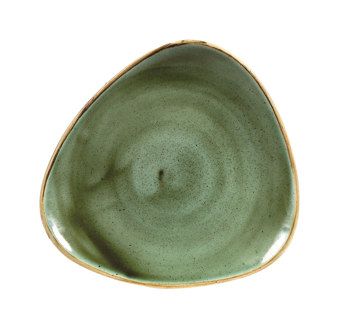 Stonecast Samphire Green Triangel Teller 26.5cm in Grün präsentiert im Onlineshop von KAQTU Design AG. Teller ist von Churchill