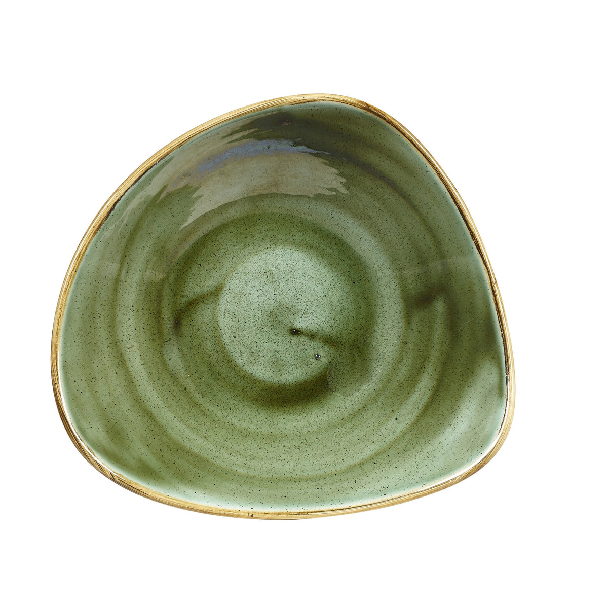 Stonecast Samphire Green Triangel Teller tief 23.5cm, 60cl in Grün präsentiert im Onlineshop von KAQTU Design AG. Teller ist von Churchill