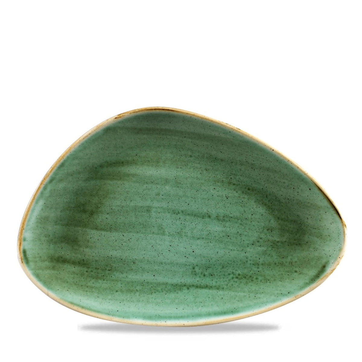 Stonecast Samphire Green Triangel Platte 30.4x20.5cm in Grün präsentiert im Onlineshop von KAQTU Design AG. Platte ist von Churchill