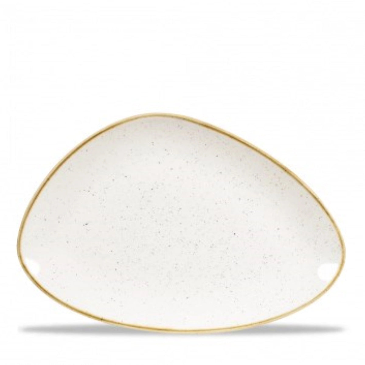 Stonecast Barley White Triangel Platte 30.4x20.5cm in Weiss präsentiert im Onlineshop von KAQTU Design AG. Platte ist von Churchill