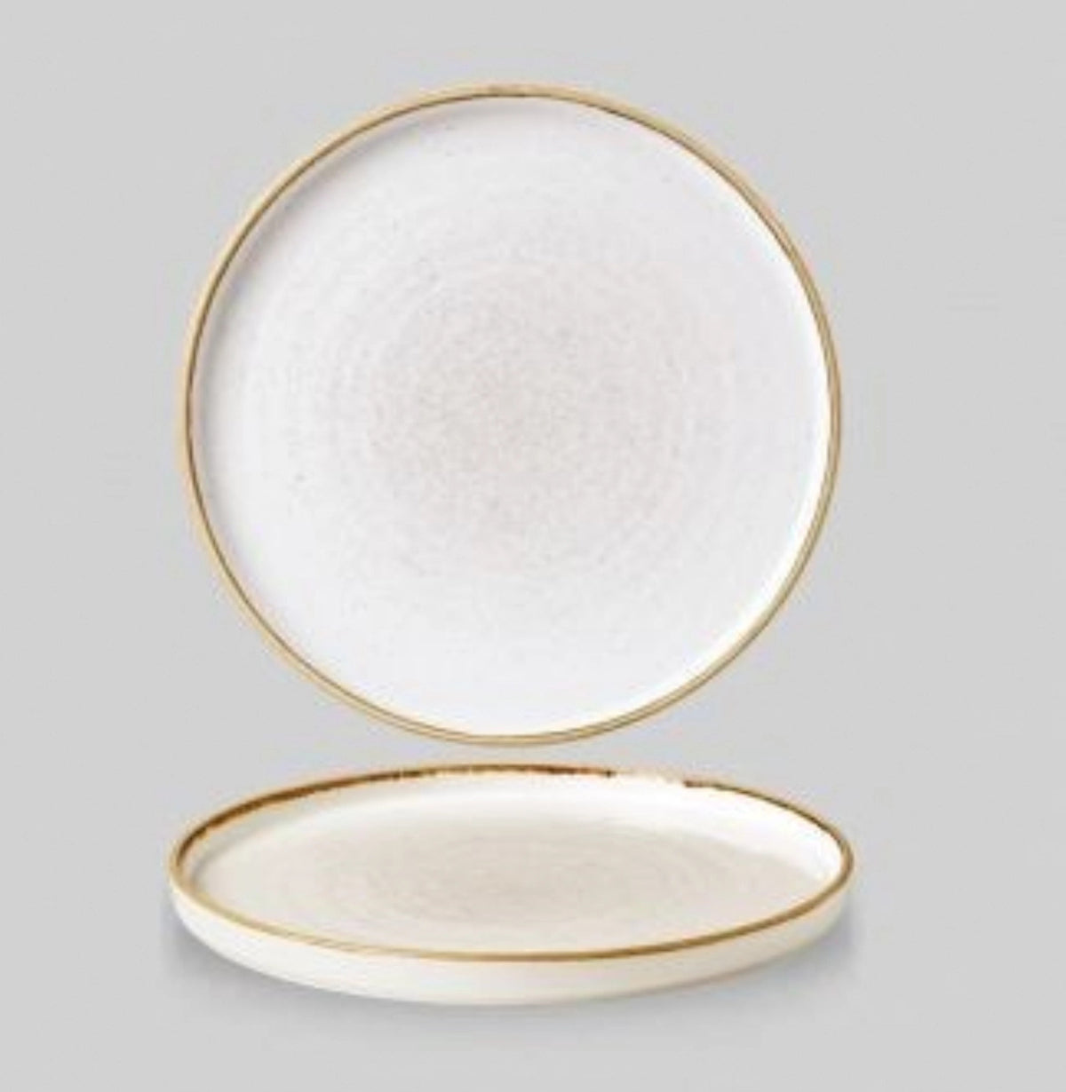 Stonecast Barley White Walled Teller flach 21cm in Weiss präsentiert im Onlineshop von KAQTU Design AG. Teller ist von Churchill