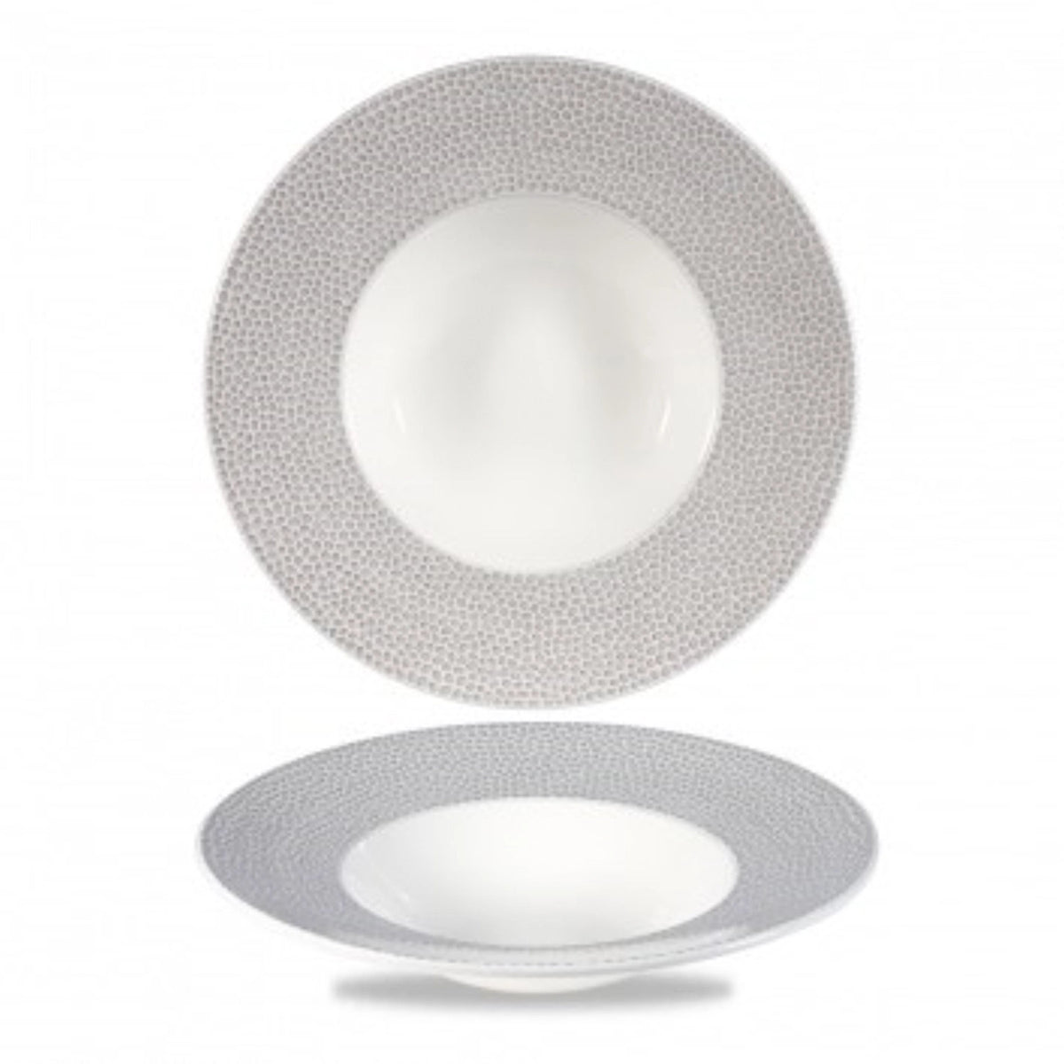 Isla Spinwash Shale Grey Teller tief Fahne 24cm in Grau präsentiert im Onlineshop von KAQTU Design AG. Teller ist von Churchill
