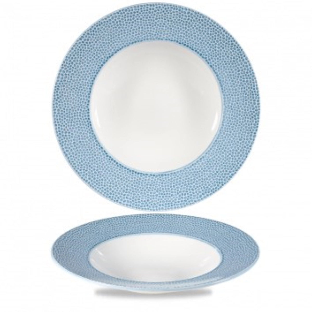 Isla Ocean Blue Teller tief Fahne 28cm in Blau präsentiert im Onlineshop von KAQTU Design AG. Teller ist von Churchill