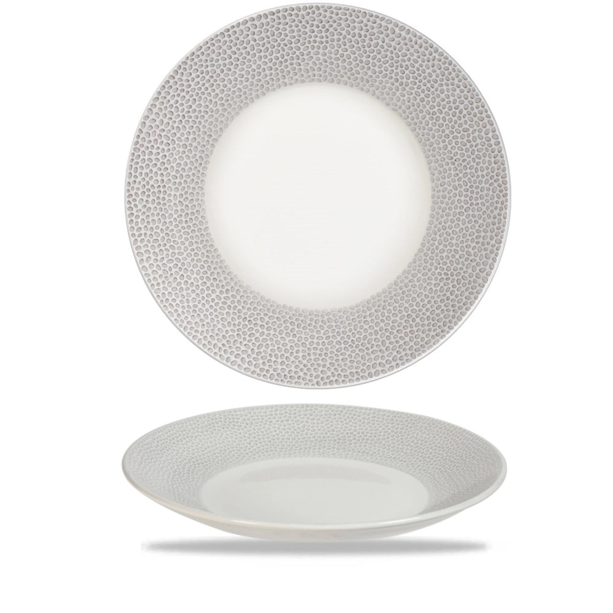 Isla Spinwash Shale Grey Coupe Teller tief 28.1cm in Grau präsentiert im Onlineshop von KAQTU Design AG. Teller ist von Churchill