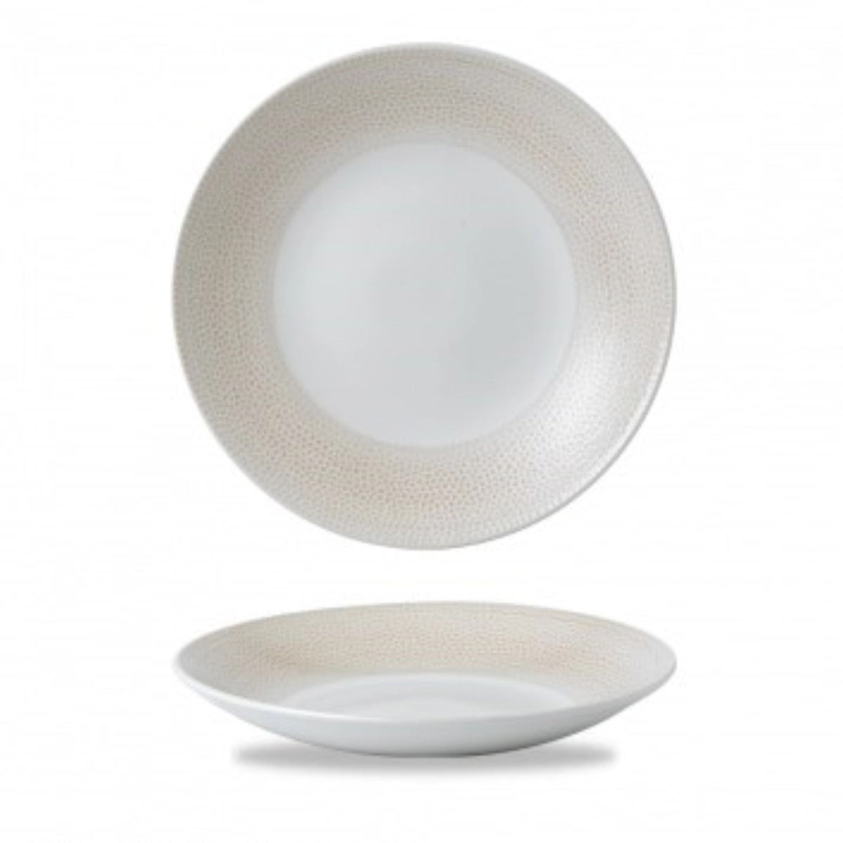 Isla Coastal sand Coupe Teller tief 28.1cm, H3.7cm in Weiss präsentiert im Onlineshop von KAQTU Design AG. Teller ist von Churchill