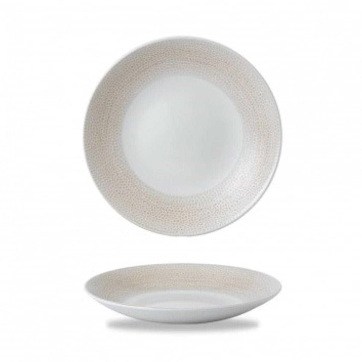 Isla Coastal sand Coupe Teller tief 25.5cm, H3.5cm in Weiss präsentiert im Onlineshop von KAQTU Design AG. Teller ist von Churchill