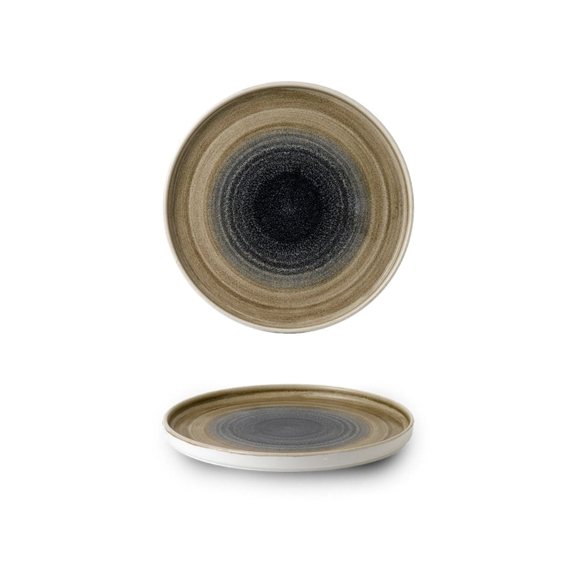 Stonecast Aqueous Bayou Walled Teller flach 21cm in Beige präsentiert im Onlineshop von KAQTU Design AG. Teller ist von Churchill