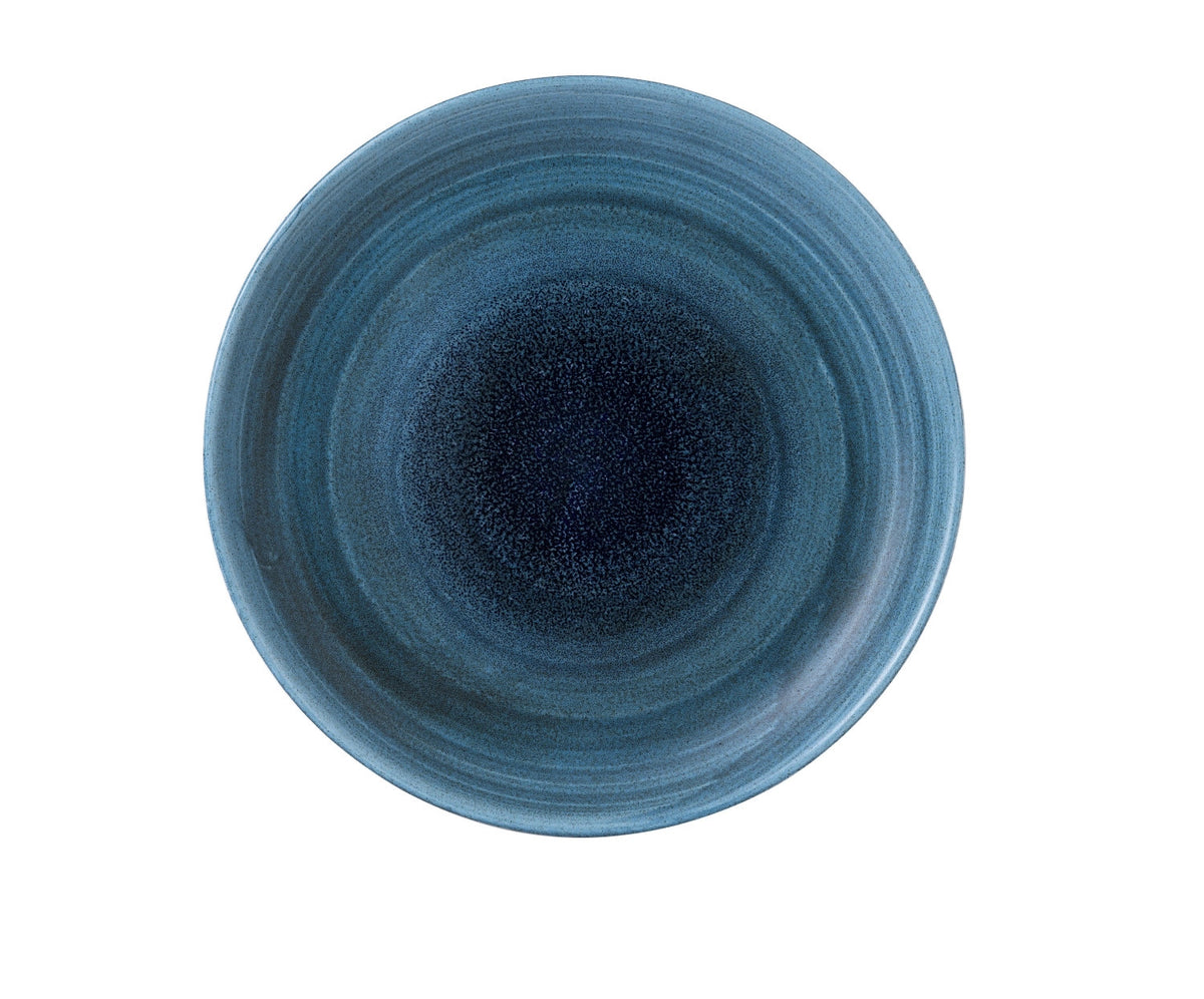 Stonecast Aqueous Lagoon Coupe Teller flach 26cm in Blau präsentiert im Onlineshop von KAQTU Design AG. Teller ist von Churchill