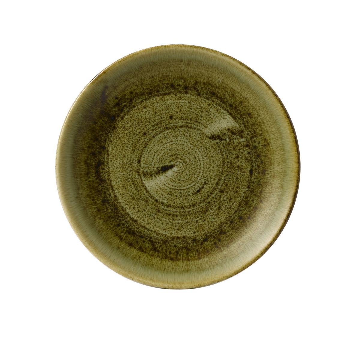 Stonecast Plume Olive Coupe Teller flach 28.8cm in Grün präsentiert im Onlineshop von KAQTU Design AG. Teller ist von Churchill