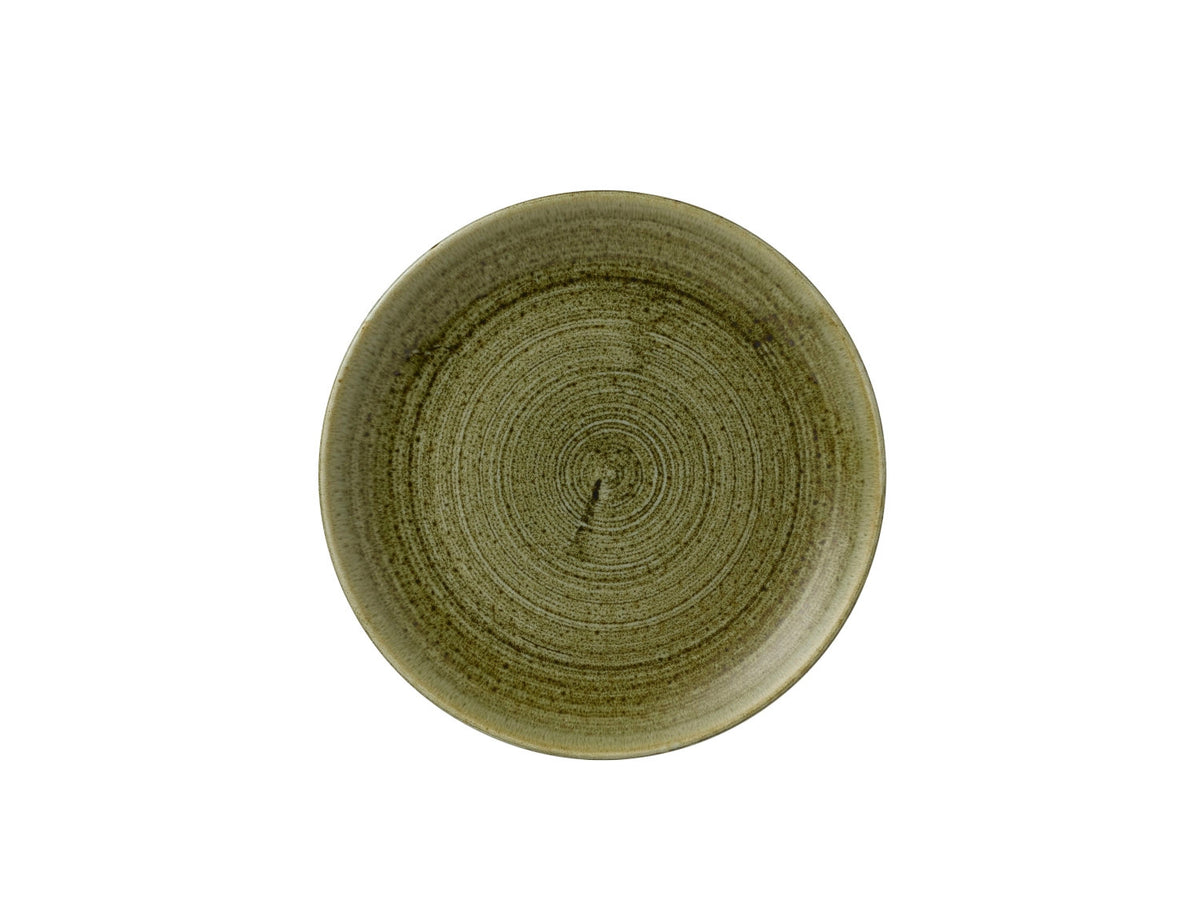 Stonecast Plume Olive Coupe Teller flach 21.7cm in Grün präsentiert im Onlineshop von KAQTU Design AG. Teller ist von Churchill