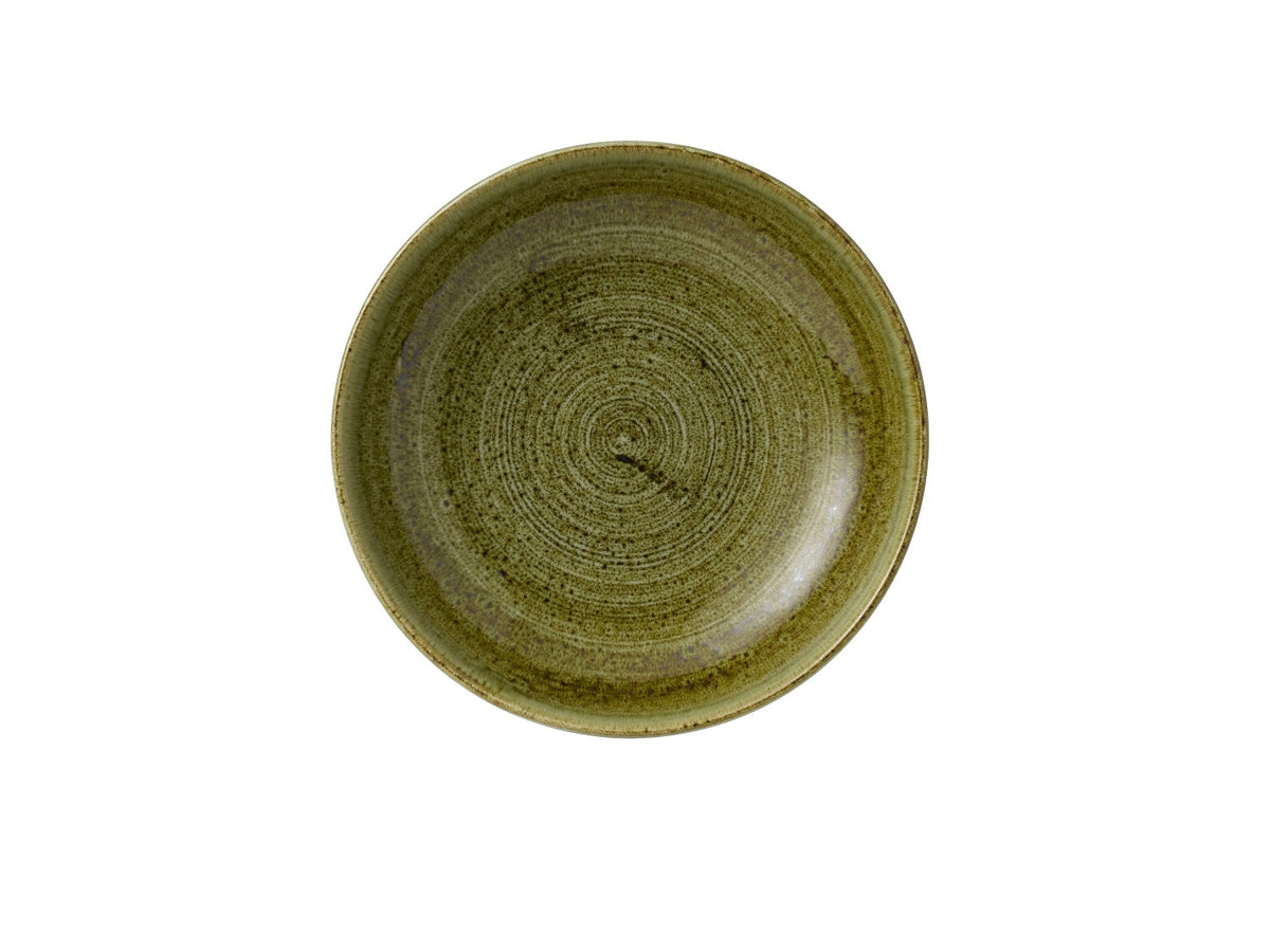 Stonecast Plume Olive Coupe Teller tief 24.8cm in Grün präsentiert im Onlineshop von KAQTU Design AG. Teller ist von Churchill