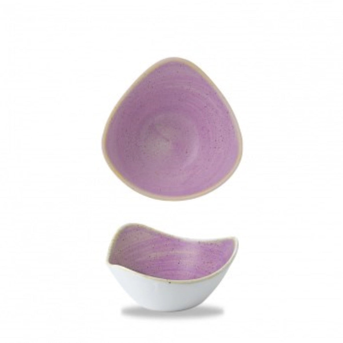 Stonecast Lavender Triangel Schüssel 15.3cm 26cl in Violett präsentiert im Onlineshop von KAQTU Design AG. Schüssel ist von Churchill
