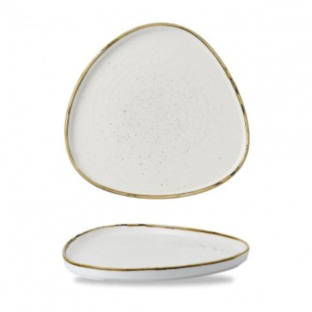 Stonecast Barley White Chefs Triangel Teller 26cm H2cm in Weiss präsentiert im Onlineshop von KAQTU Design AG. Teller ist von Churchill