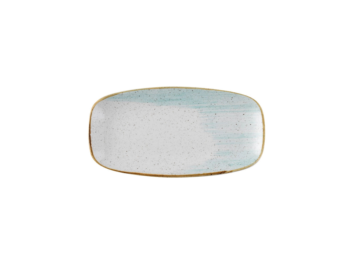 Stonecast Accents Duck Egg Chefs Oblong Plate No.3 29.8x15.3 in Weiss präsentiert im Onlineshop von KAQTU Design AG. Küchenhelfer ist von Churchill