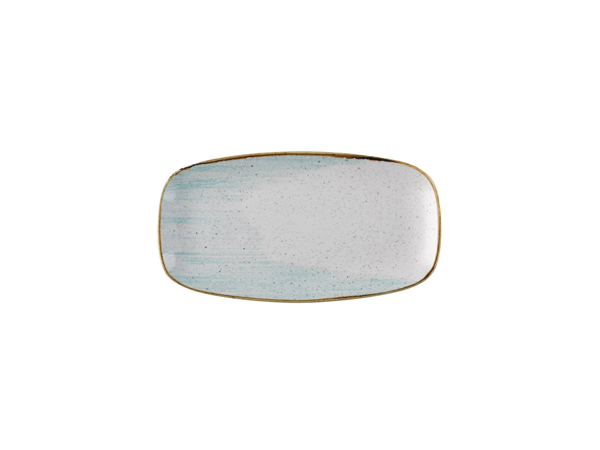 Stonecast Accents Duck Egg Chefs Oblong Plate No.4 35.5x18.9 in Weiss präsentiert im Onlineshop von KAQTU Design AG. Küchenhelfer ist von Churchill