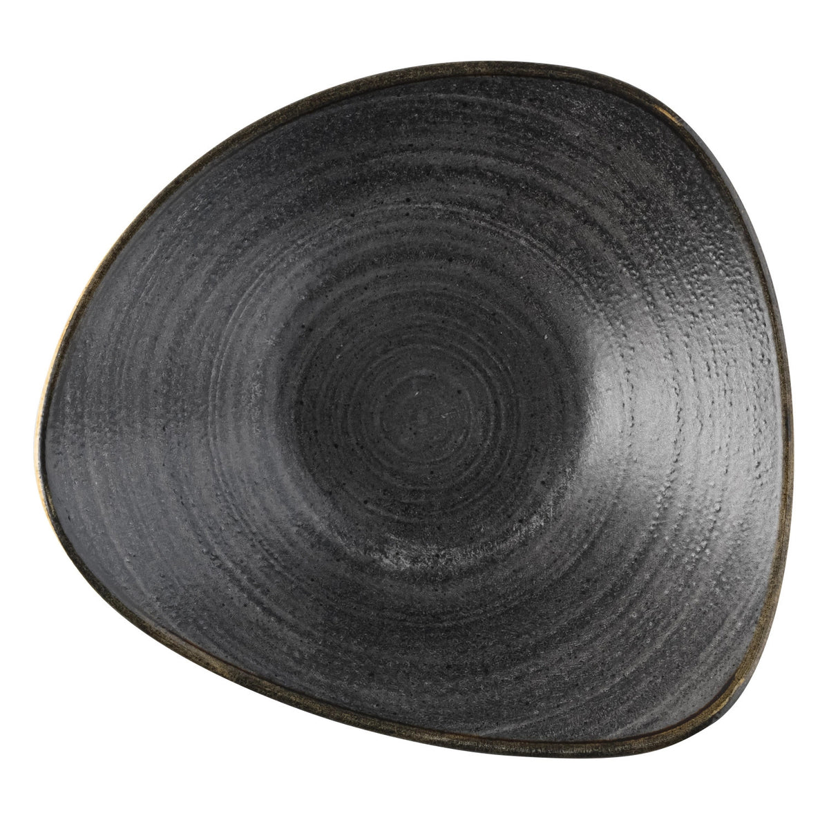 Stonecast Raw Black Triangel Teller tief 23.5cm in Schwarz präsentiert im Onlineshop von KAQTU Design AG. Teller ist von Churchill