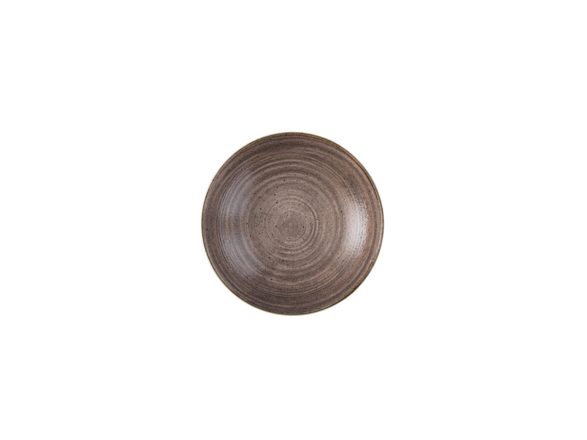 Stonecast Raw Brown Evovle Coupe Teller tief 18.2cm in Braun präsentiert im Onlineshop von KAQTU Design AG. Teller ist von Churchill