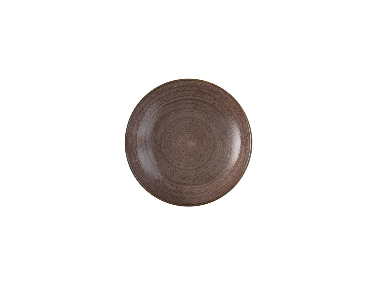 Stonecast Raw Brown Evovle Coupe Teller tief 24.8cm in Braun präsentiert im Onlineshop von KAQTU Design AG. Teller ist von Churchill