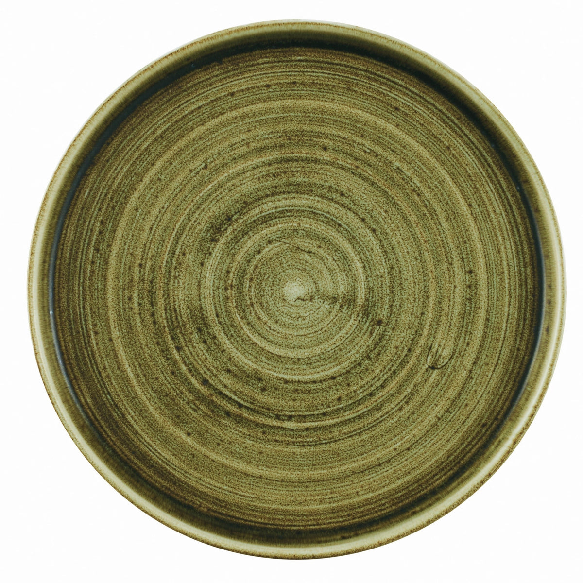 Stonecast Plume Olive Walled Teller 21cm, H2cm in Grün präsentiert im Onlineshop von KAQTU Design AG. Teller ist von Churchill