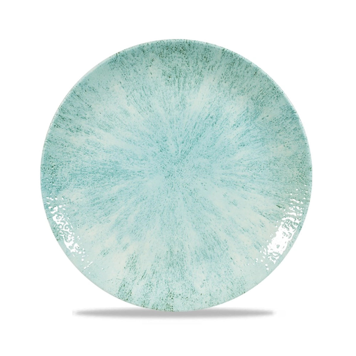 S.P. Stone Aquamarine Coupe Teller flach 21.7cm in Blau präsentiert im Onlineshop von KAQTU Design AG. Teller ist von Churchill