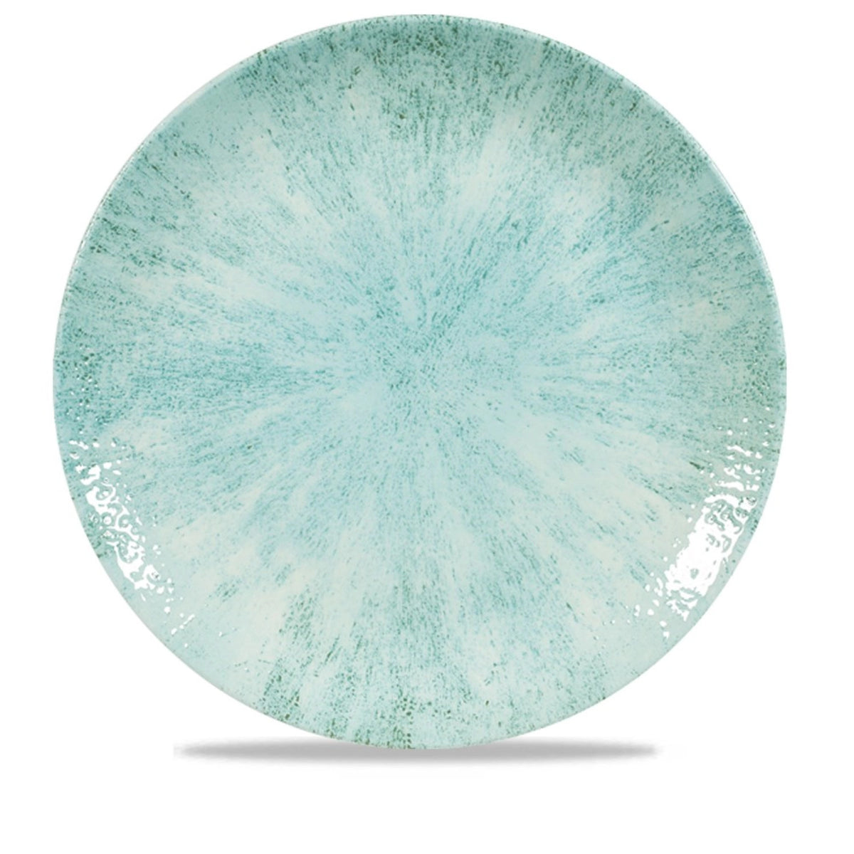 S.P. Stone Aquamarine Coupe Teller flach 28.8cm in Blau präsentiert im Onlineshop von KAQTU Design AG. Teller ist von Churchill