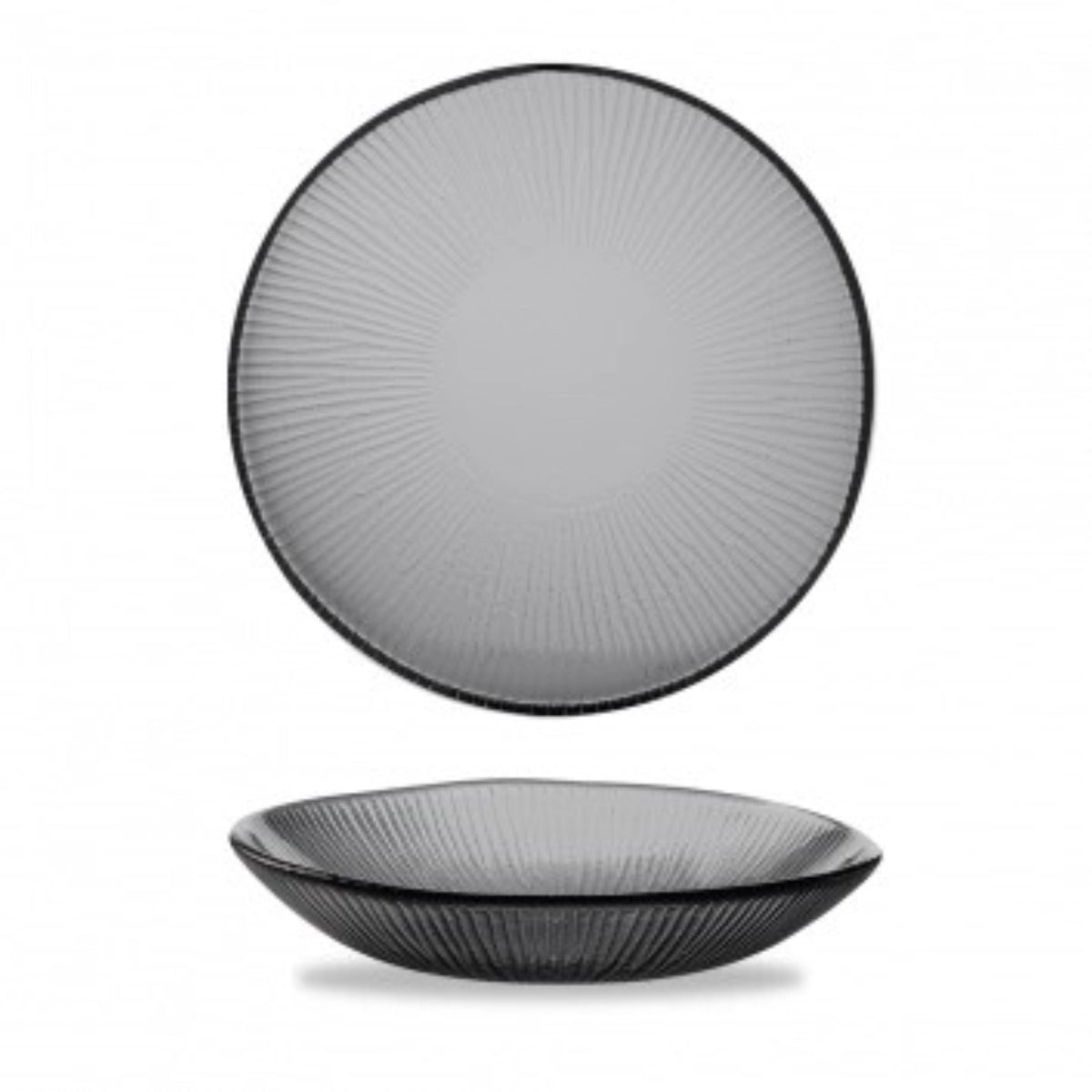 Bamboo Organic Dust Glasschale rund 24.5cm 110cl in Silber präsentiert im Onlineshop von KAQTU Design AG. Teller ist von Churchill