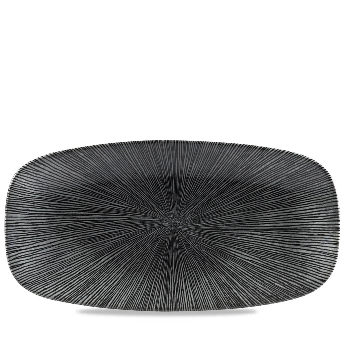 S.P. Agano Black Platte rechteckig 35.5x18.9cm in Schwarz präsentiert im Onlineshop von KAQTU Design AG. Platte ist von Churchill